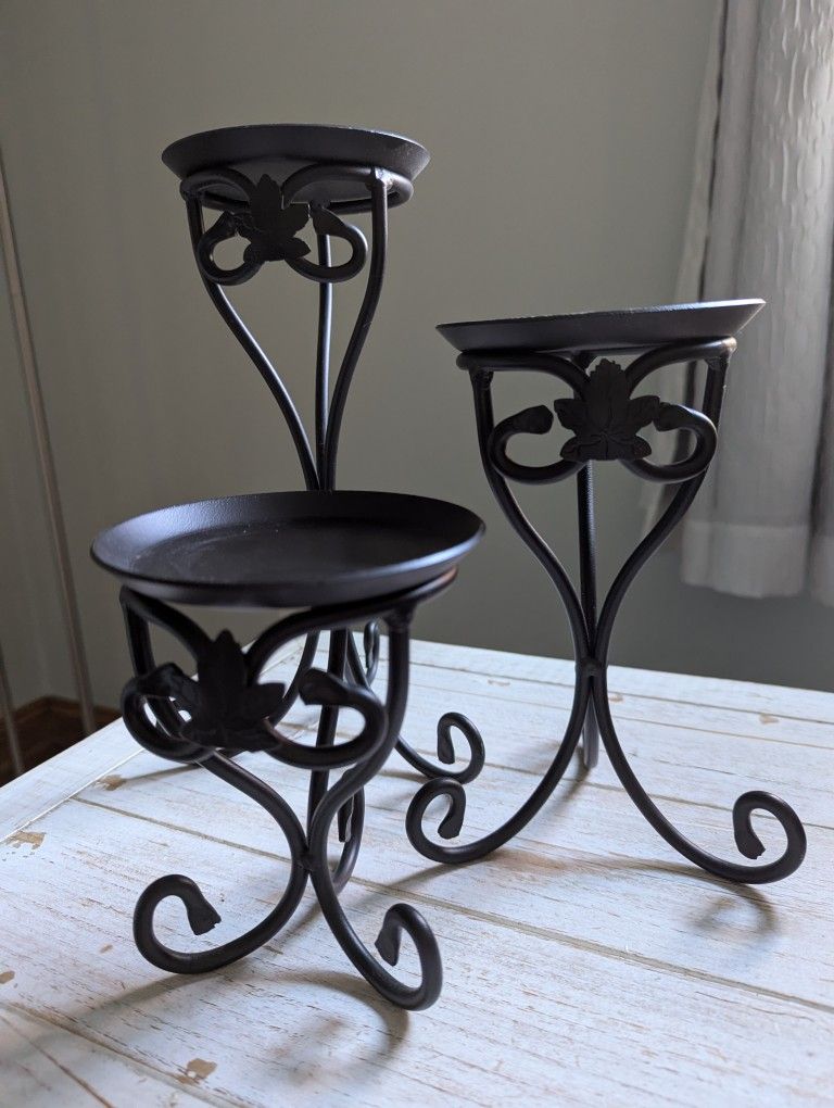 Longaberger Wrought Iron Candle Holders