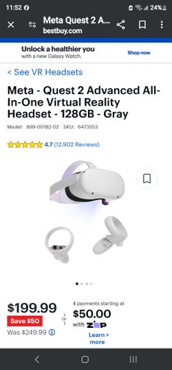 Meta Quest Onoculus 2 Headset Only. No Remote Controls