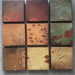 Poppies Print On Canvas