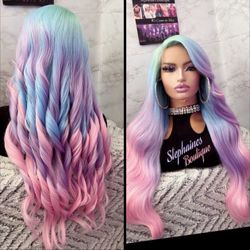 Human Hair Blended Lace Front Wig 