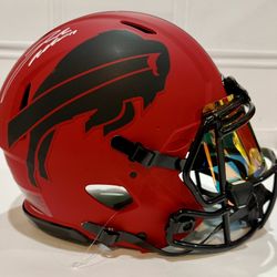 Josh Allen Signed Full SizedRave Authentic Football Helmet JSA COA Bills NFL QB