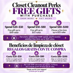 Closet sale