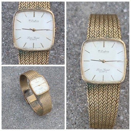Vtg Lucien Picard Gold Tone Watch