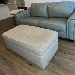 Sage Green Futon Sofa & Ottoman Set – $500 (Pick Up Only)