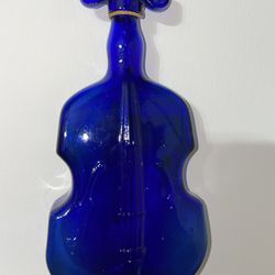 Cobalt Blue Cello Shaped Bottle 