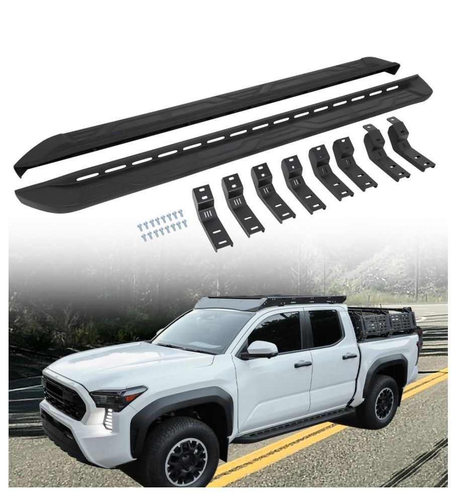 EZREXPM Running Boards Fit For 2024 2025 Toyota Tacoma Double Cab 4th Gen Side Steps Step Bars Nerf Bar Accessories
