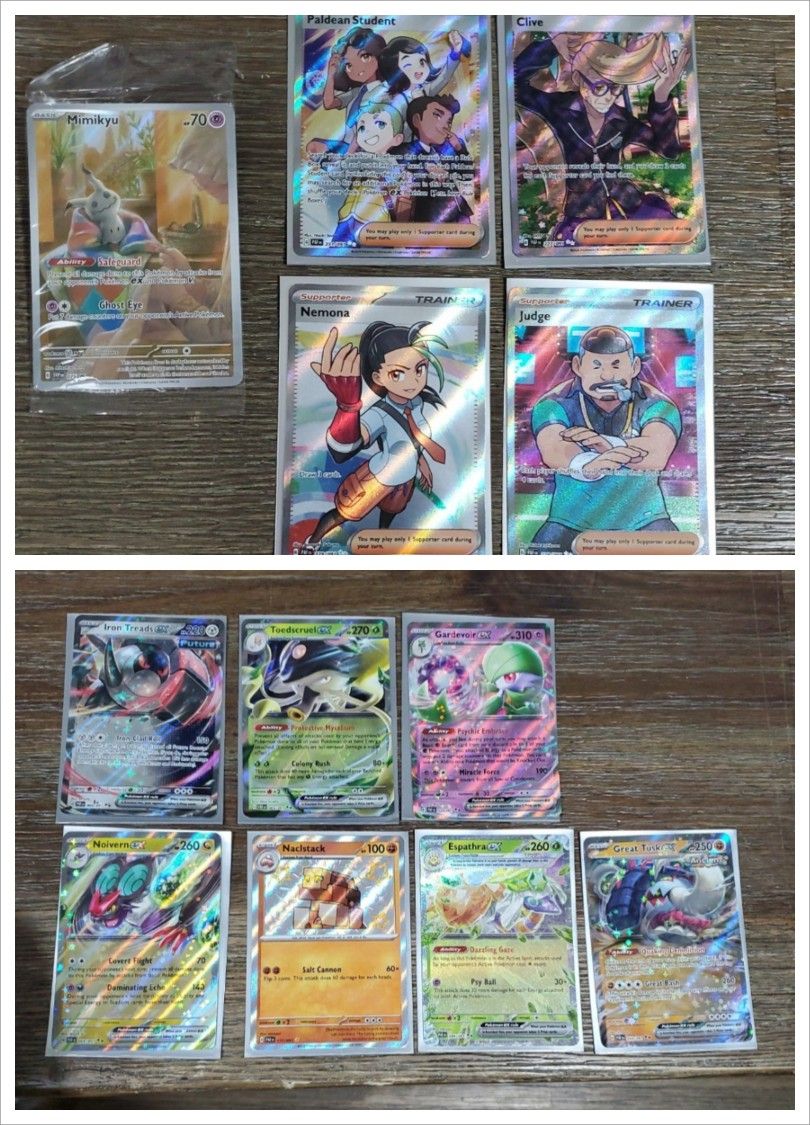 Paldean Fates 12 Pokemon Trainer, Ultra Rare, Double Rare, Shiny Rare &  Sealed Promo Card Lot 