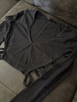 Nasty Gal Long Sleeve Crop Top