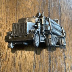 Vintage 1979 Indiana Metal Craft Logging Truck Belt Buckle