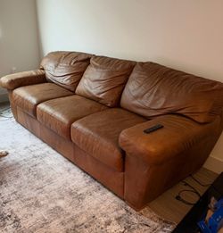 Real Genuine Leather Sleeper Queen size