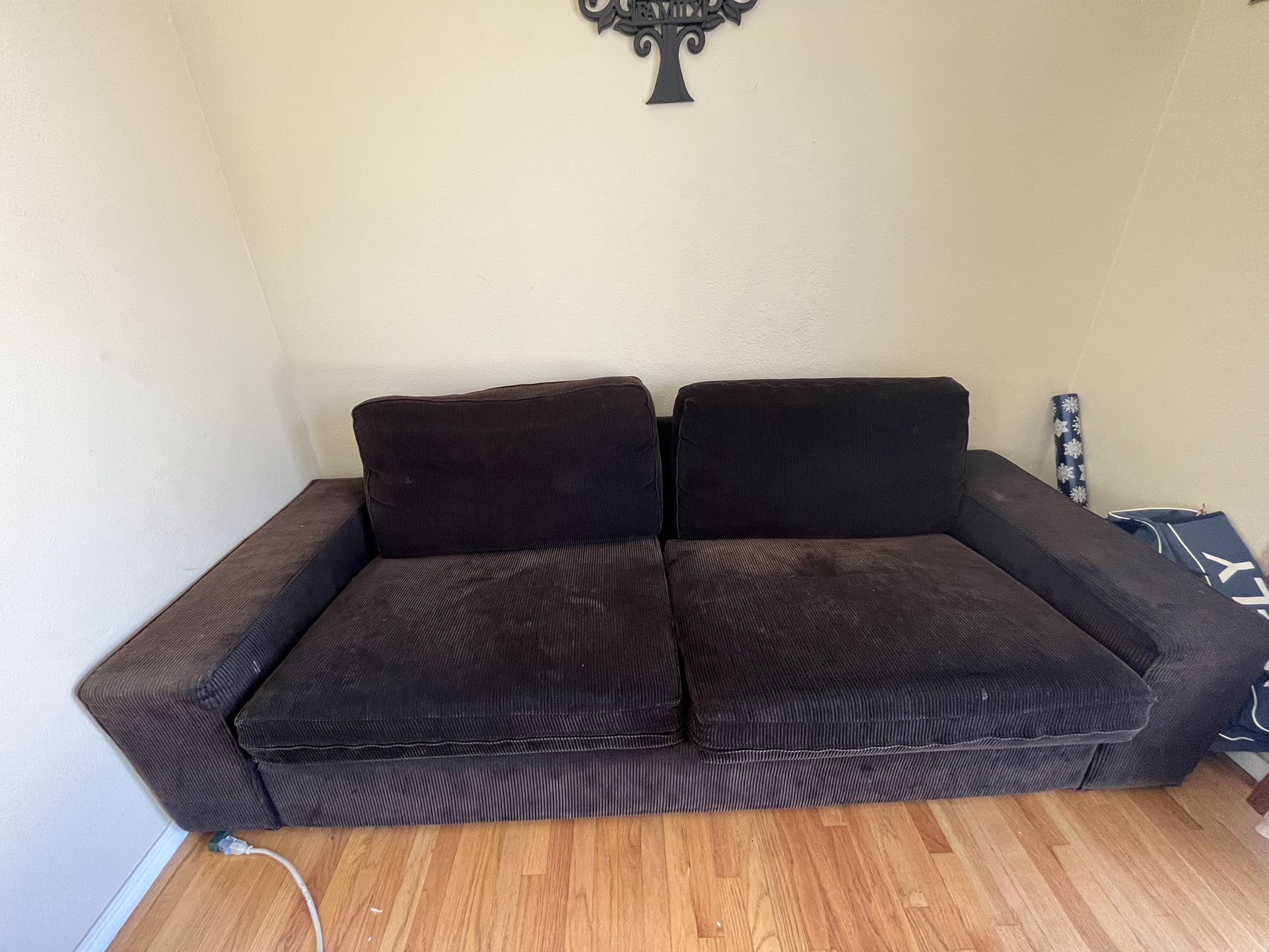 IKEA Black Fabric Sofa