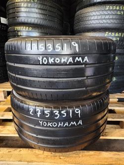 275 35ZR 19 YOKOHAMA ADVAN SPORT TIRES 2753519 USED TIRES (PAIR) MOUNT BALANCE INCLUDED