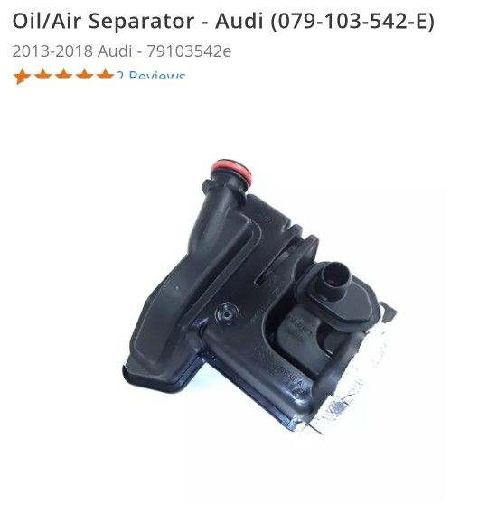 AUDI. Oil/Air Separator - Pressure Restriction Valve-Crankcase Vent Valve Seal- Turbo Oil Strainer