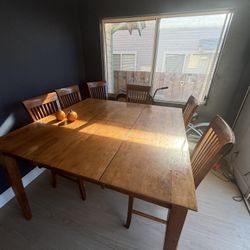 Solid Wood Dining Set — 8 Chairs (Kapolei)