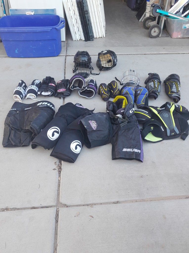 Used Hockey Equipment Pads Gloves Mask $5-$14 Each See All Photos