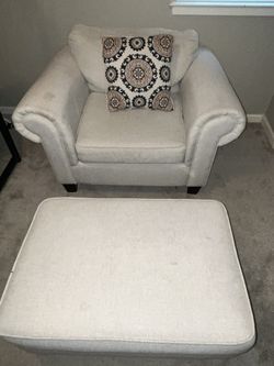 Comfy Sofa Chair with Ottoman (PICK UP ONLY)