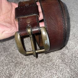 Older Vintage Genuine Leather Belt Size 34