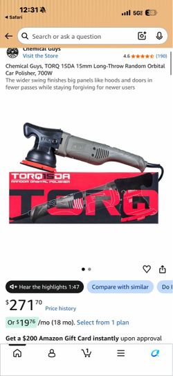 TORQ15DA Random Orbital Polisher