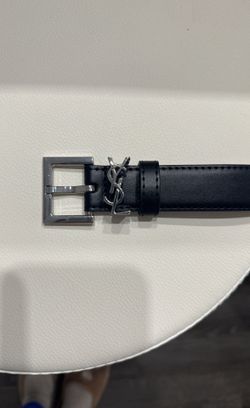 Saint Laurent Monogram Logo Plaque Belt
