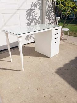 Ikea Desk With Glass Top