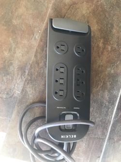 Belkin surge protector with phone jack outlets and 10 outlets