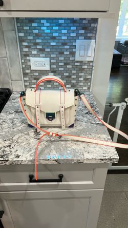 Michael Kors, white leather purse