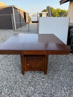 Dark Wood Counter Height Dining Table