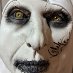 Bonnie AARONS Signed MASK and Veil The Nun Conjuring 2 Valek 