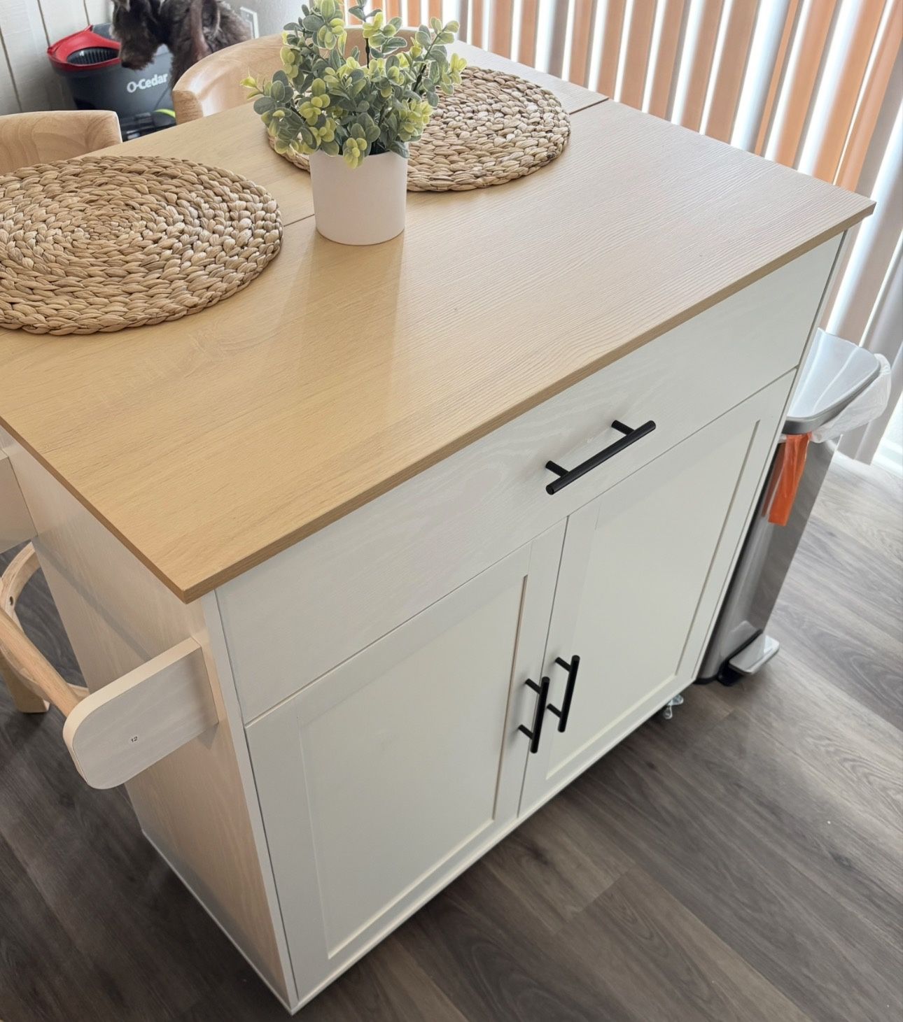 Rolling Kitchen Island With Two Chairs 