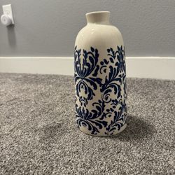 Ashland Blue & White Ceramic Vase