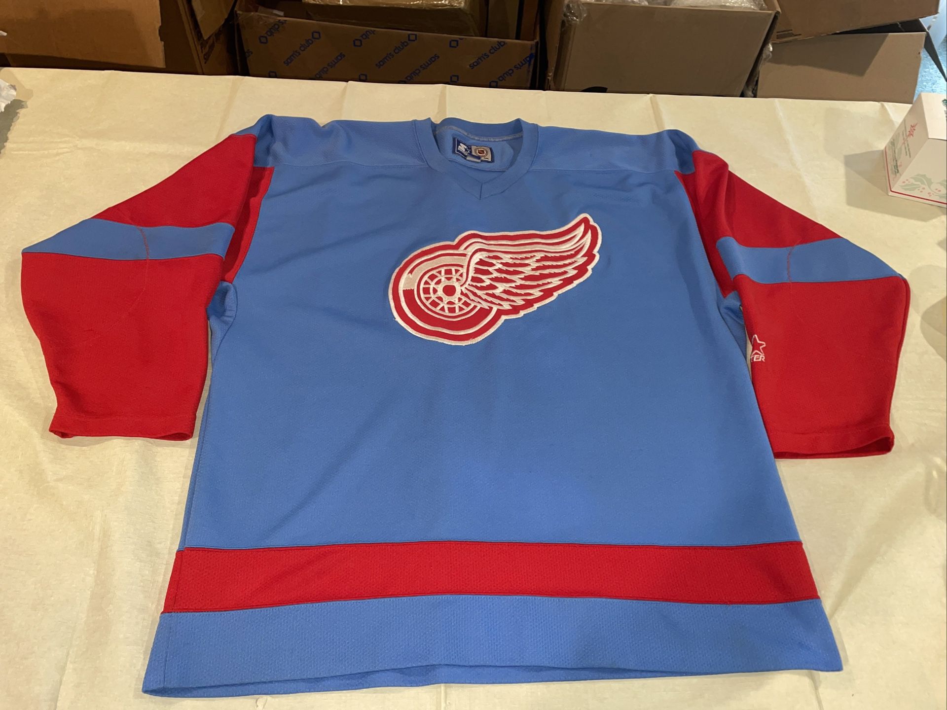 Vintage 90s Detroit Red Wings Stitched Starter Hockey Jersey 