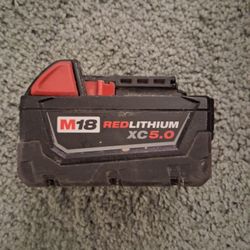 Milwaukee M18 18 Volt Red Lithium XC 5.0 Battery