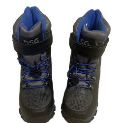 D&G Kids Black and Blue Snow Boots