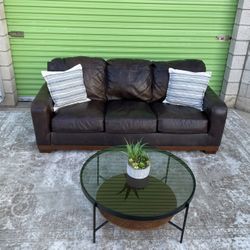 *Free Delivery* Ashley Furniture 3 Seater Leather Couch Sofa