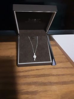 Diamond Necklace In 14K White Gold w/19" Chain