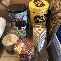 Storage Tins Large And Small. $1 Each