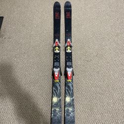 Line Mike Nick Pro Model Twin Tip X-Games Park Skis 171 Salomon Binding Skiboard with Boots