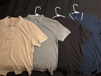 Size M - Hollister & American Eagle Polo Shirts Bundle (4)