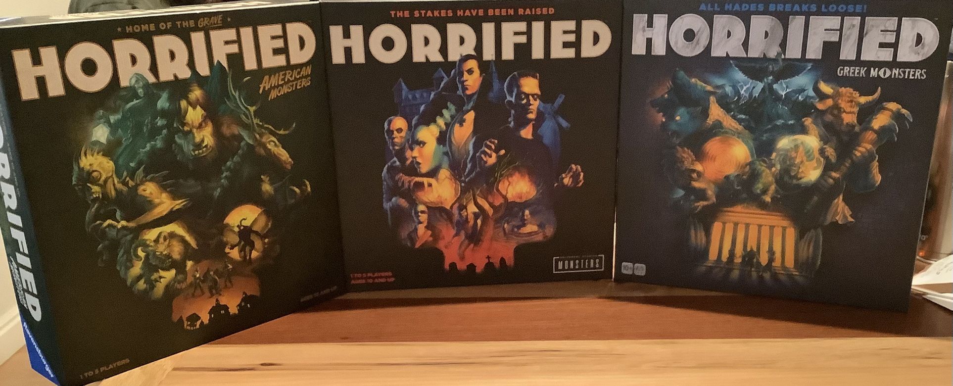 HORRIFIED Game Series - Includes Universal Studios Monsters, American Monsters, And Greek Monsters - NIB