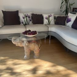 White And Grey Sectional