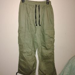 Olive Green Women's Baggy Cargo Pants