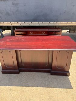 Desk and credenza