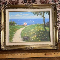 Original Oil Painting “Pacific Views” Signed Thelma Leaney Butler 