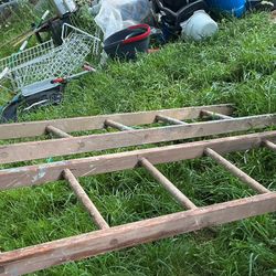 Two 8ft  X 18” ” Wide Wooden Ladder, Very Solid, A Little Duty , One For $50 Both For $80