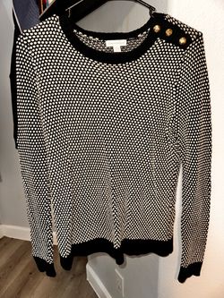 Charter Club Black & White Knit Sweater
