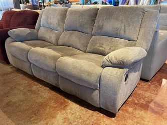 Cloud Grey 3-Seater Manual Recliner Sofa