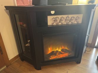 Corner Heater Fireplace TV stand 
