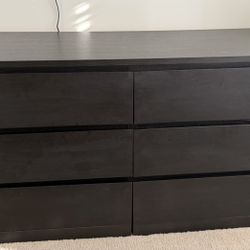 6 Drawer Black Dresser 