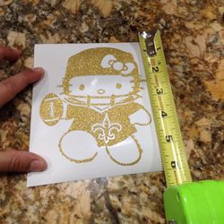 Saints glitter vinyl decal