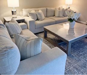 Modern High-End Ashley Sofa Set - 3-Seater + Loveseat
